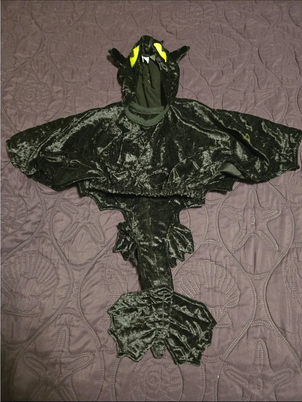 Toddler Black Toothless Dragon Cape Playful Costume